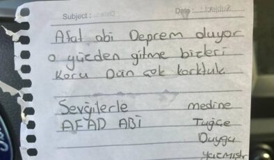 Depremzede köy çocuklarından AFAD’a duygusal mesaj