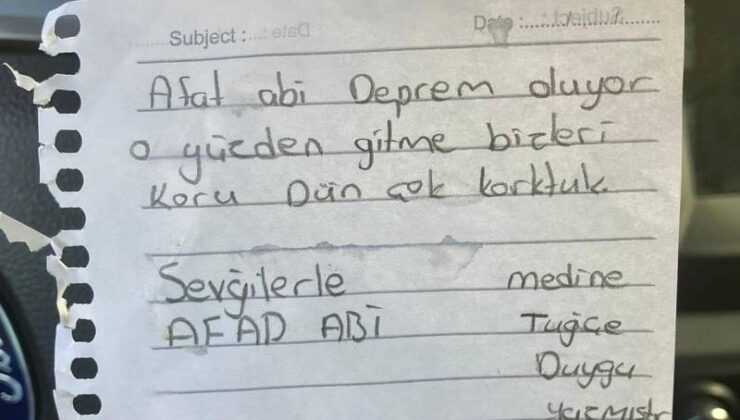 Depremzede köy çocuklarından AFAD’a duygusal mesaj