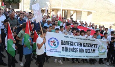 Derecik’te Filistin’e destek için yürüyüş düzenlendi