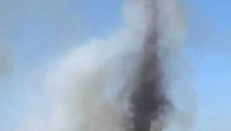 Diyarbakır’da anız yangını sonrası oluşan hortum korkuttu