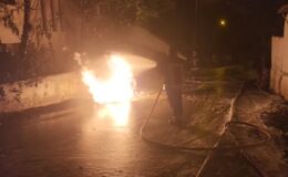 Amasya’da doğal gaz borusunda çıkan yangın kısa sürede söndürüldü