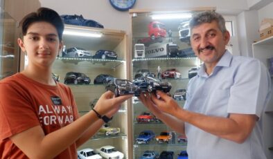 Erzurumlu baba-oğulun 350 parçalık araba koleksiyonu tutkusu