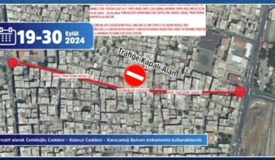 Göçmenler Caddesi 11 gün trafiğe kapatılacak