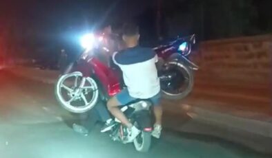 Gaziantep’te motosiklet üzerinde motosiklet taşıdılar