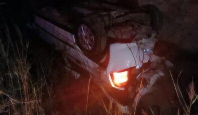 Gölbaşı’nda otomobil su kanalına düştü: 1 yaralı