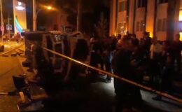 İşçi servisiyle otomobil çarpıştı, 1 ölü 14 yaralı