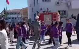 Mardin’de okul bahçesindeki trafo patladı, alevlere teslim oldu