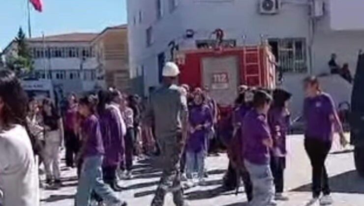 Mardin’de okul bahçesindeki trafo patladı, alevlere teslim oldu
