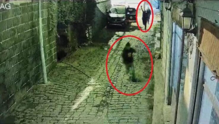 Polise bıçaklı saldırı, güvenlik kamerasında anbean kaydedildi