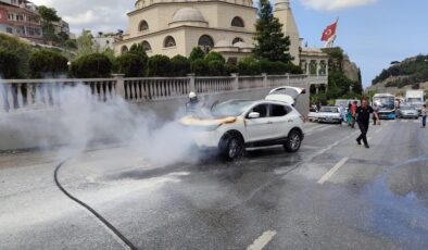 Seyir halindeki cipin motoru alev aldı
