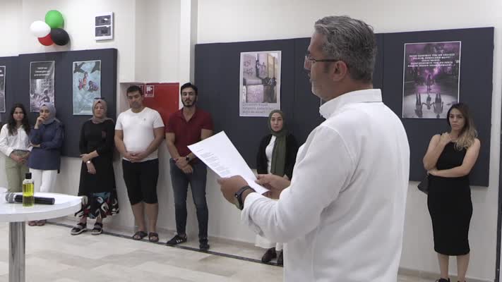 Diyarbakır’da Üniversite öğrencilerinden Filistin’e şiir ve resimlerle destek