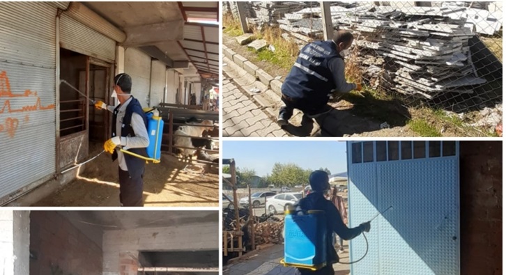 Yeniköy Mahallesinde ilaçlama çalışması