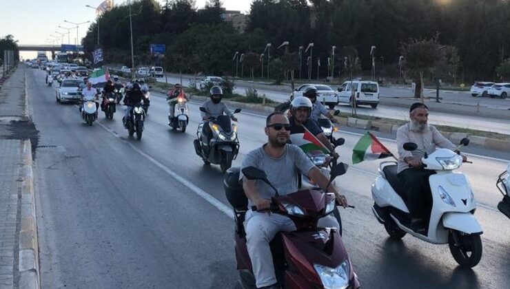 Filistin’e destek konvoyu düzenlendi