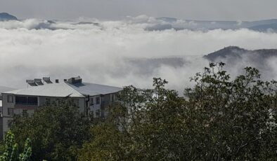 Kulp ilçesinde sabah saatlerinde sis etkili oldu
