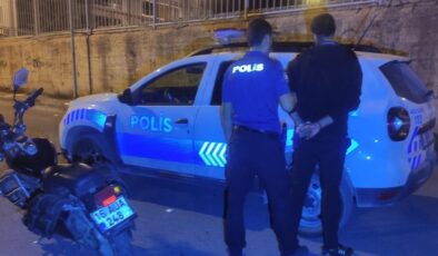 Motosiklet çalacaktı, polisle karşılaştı