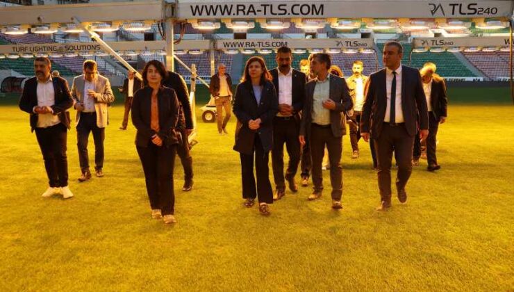 Amedspor’a destek: Eş başkanlar Diyarbakır Stadı’nda incelemede