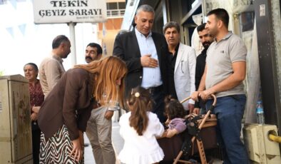 Depremin hissedildiği Bismil’de Eş Başkanları yurttaşları ziyaret etti