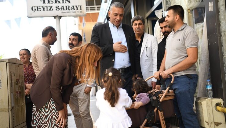 Depremin hissedildiği Bismil’de Eş Başkanları yurttaşları ziyaret etti