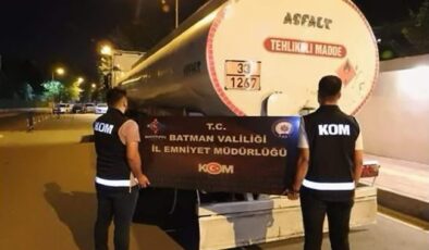 Batman’da 26 ton kaçak akaryakıt ele geçirildi