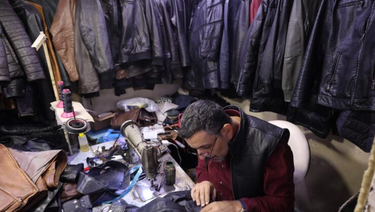 Çöp olacak 10 bin liralık deri montlar 1000 liraya yenileniyor