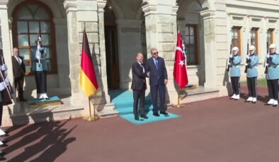 Cumhurbaşkanı Erdoğan, Almanya Başbakanı Scholz’u kabul etti