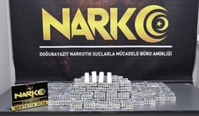 Doğubayazıt’ta 8 kilo metamfetamin ve 32 bin hap ele geçirildi