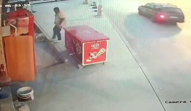 Elazığ’da iş yerinden sehpa çalan hırsız kamerada