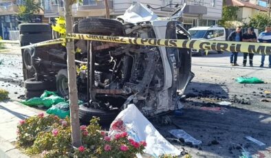 Freni patlayan kamyonet dehşet saçtı