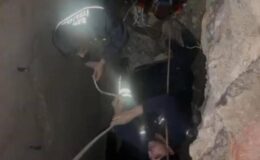 Menfeze düşen adam 1 saat sonra kurtarıldı