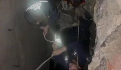Menfeze düşen adam 1 saat sonra kurtarıldı