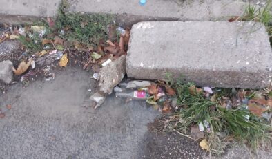 Sulama borusunun patlamasıyla peyzaj suyu boşa aktı