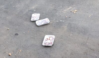 Köpekler için bırakılan etler tepki topluyor