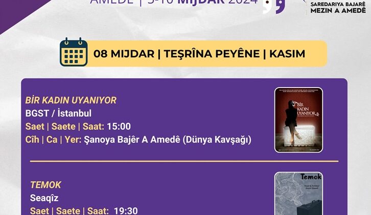Amed Kadın Tiyatro Günleri düzenlenecek