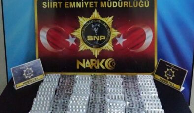 Siirt’te bin 443 uyuşturucu hap ele geçirildi