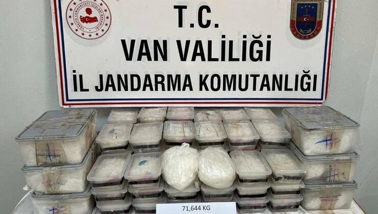 Van’da 71 kilo 629 gram metamfetamin ele geçirildi