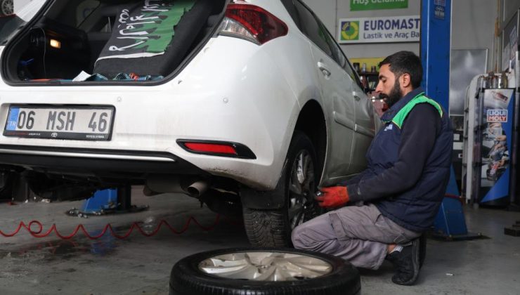 Diyarbakır’da kış lastiği yoğunluğu: Ortalama maliyet bin 250 TL