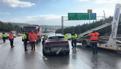 Kocaeli’de otoyol kazası ulaşımı aksattı