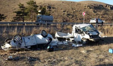 Balık yüklü kamyonet kaza yaptı, otoyol balıkla doldu