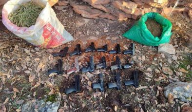 Lice’de 16 tabanca ve 31 kilogram esrar ele geçirildi