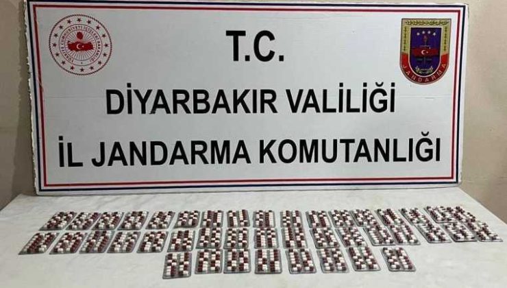Diyarbakır’da 584 uyuşturucu hapla yakalanan zanlı tutuklandı