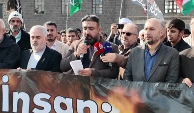 Diyarbakır’da İsrail’in Gazze’ye yönelik saldırıları protesto edildi