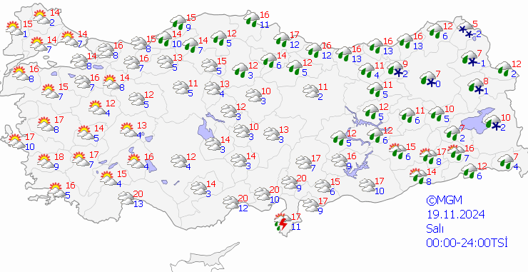 Diyarbakır’da hafif sağanak ve parçalı bulutlu