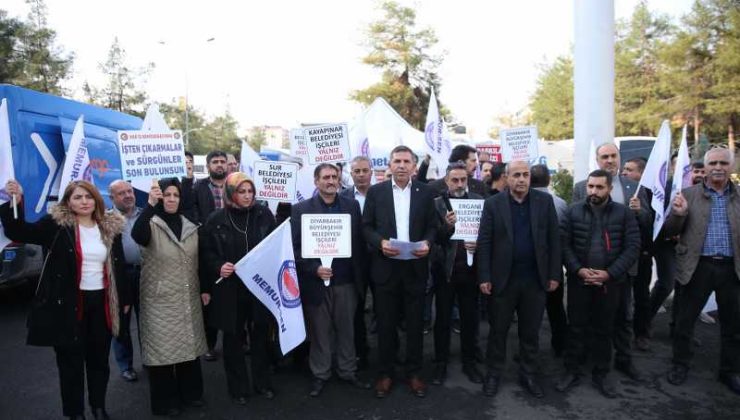 Diyarbakır’da işten çıkarılan işçilerin eylemi sürüyor