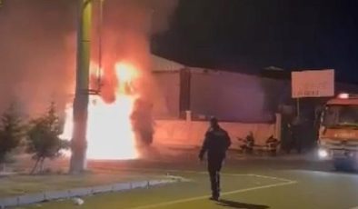 Diyarbakır’da park halindeki kamyon alev topuna döndü