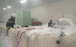 Kahramanmaraş’ta tekstil fabrikasındaki yangın büyümeden söndürüldü