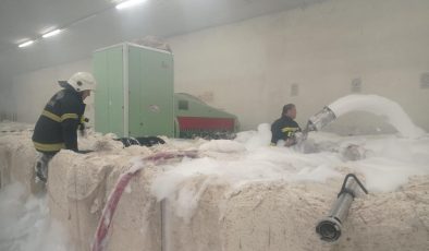 Kahramanmaraş’ta tekstil fabrikasındaki yangın büyümeden söndürüldü