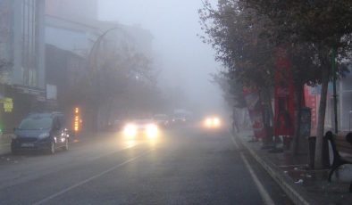 Kars’ta yoğun sis: Görüş mesafesi 3 metreye indi