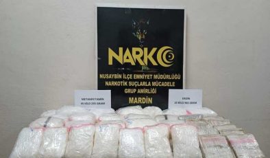 Mardin Nusaybin’de 56 kilo uyuşturucu ele geçirildi