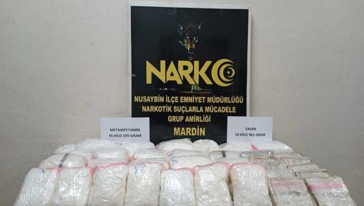 Mardin Nusaybin’de 56 kilo uyuşturucu ele geçirildi