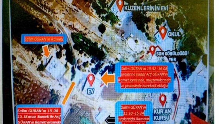 Narin Güran cinayetinde tutuklu sanıkların HTS kayıtlarına ilişkin bilirkişi raporu dava dosyasında